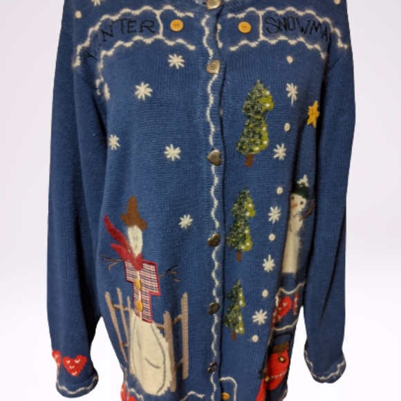 Ugly Christmas Sweater, Vintage, Quaker Factory Sweater, Size Large, in… - Picture 2 of 9